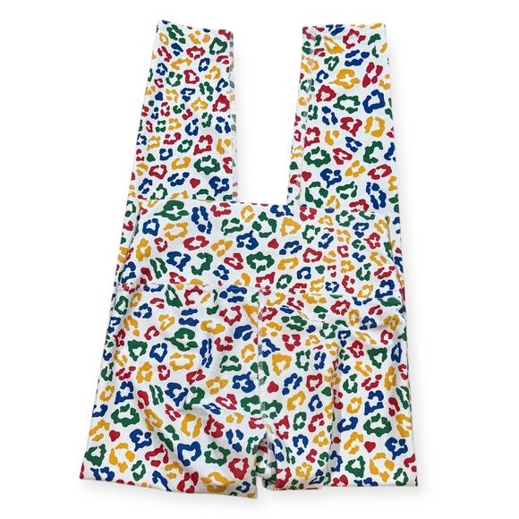 Beach Riot L Ayla High-Rise Legging Primary Leopard Workout Gym Crop Yoga Ribbed - Picture 12 of 16